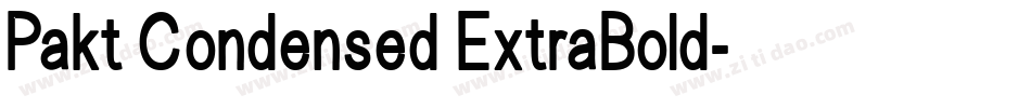 Pakt Condensed ExtraBold字体转换